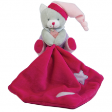 Купить комфортер baby nat' by doudou et compagnie с платочком котенок светящийся в темноте 13 см bn0137