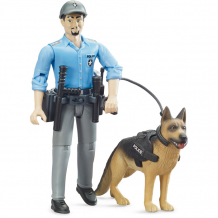Купить bruder фигурка полицейского с собакой 62-150