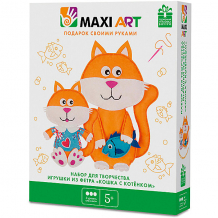Купить набор для творчества maxi art "игрушки из фетра" кошка с котёнком ( id 13067570 )