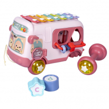 Сортер Bondibon Развивающая игрушка Baby You Автобус с погремушками и ксилофоном ВВ532