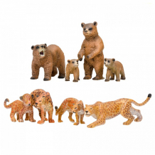 Купить masai mara набор фигурок мир диких животных семьи ягуаров и семья медведей (8 предметов) mm201-011