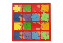 Купить деревянная игрушка tau toy головоломка никитина собери квадрат № 7 28х28 см 6301358