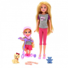 Купить funky toys кукла мила 23 см с куклой вики 12 см на самокате и с собачкой 70004