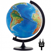 Купить глобусный мир глобус физико-политический рельефный 32 см с подсветкой 10202