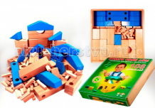 Купить деревянная игрушка престиж-игрушка конструктор (108 деталей) собери свой дом д2108
