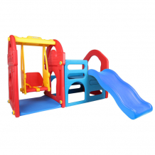 Купить haenim toy детский игровой комплекс для дома и улицы hn-708 горка-волна качели и лаз hn-708