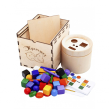 Купить деревянная игрушка эврилэнд игры монтессори. развивающая игрушка-сортер с карточками большой бочонок el7181