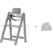 Купить стульчик для кормления kidsmill highchair up grey wash с подушкой 