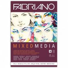 Купить fabriano mixed media альбом для рисования а3 297х420 мм 40 листов 19100382