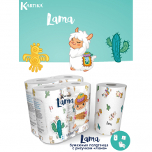 Купить world cart полотенца бумажные с рисунком лама 2 слоя 70 листов 2 рулона 2 упаковки kglam-kt-01/набор