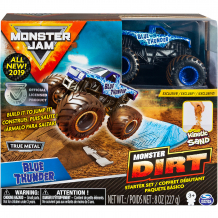 Купить набор spin master monster jam blue thunder, с машинкой и кинетическим песком ( id 11222699 )