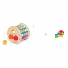 Купить сортер janod колесо с фигурами и развивающая игрушка maman пирамидка 9055 