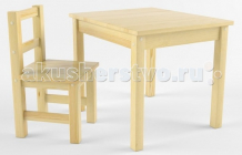 Купить русские игрушки набор детской мебели (стол, стул) деревянный покрыт лаком 8030