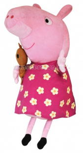Купить мягкая игрушка свинка пеппа (peppa pig) пеппа в пижаме 40 см 25102