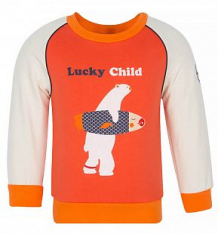 Купить джемпер lucky child, цвет: коралловый/белый ( id 6058777 )