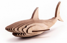 Купить uniwood деревянный конструктор акула (20 деталей) uw30141