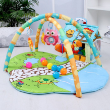 Купить развивающий коврик сималенд домик для игрушек с дугами + шары 95х90х0,5 см 4700609