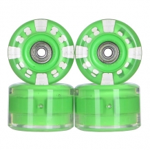 Купить колеса для скейтборда для лонгборда с подшипниками sunset long board wheel with abec9 green 78a 65 mm прозрачный,зеленый ( id 1115375 )