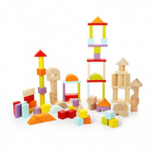 Купить деревянная игрушка cubika городок (80 деталей) 13821