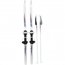 Купить лыжи подростковые "ski race"140/105 см, унив.крепление "цикл", с палками ( id 10277108 )