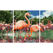 Купить картина по номерам schipper триптих: фламинго, 50х80 см ( id 10955933 )