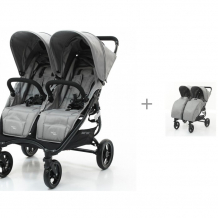 Купить valco baby коляска для двойни snap duo с накидкой на ножки 