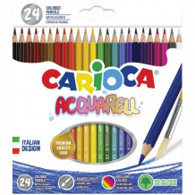 Купить carioca карандаши акварельные acquarell 24 цвета 42858