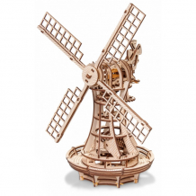 Купить деревянная игрушка eco wood art конструктор 3d ветряная мельница механическая emill