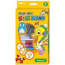 Купить набор витражных красок amos "животные", 6 цветов по 10,5 мл ( id 8402033 )