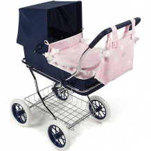 Купить коляска для кукол la nina "карлота", синяя с розовым ( id 13492253 )