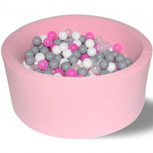 Купить сухой бассейн hotenok "розовые пузыри" 40 см, 200 шариков ( id 9633798 )