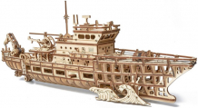 Купить wood trick механическая деревянная сборная модель исследовательская яхта 1234-87