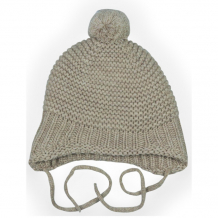 Купить linas baby шапочка вязаная на хлопковой подкладке с завязками, утепленная на теплую зиму и весну 5317-2h