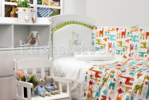 Купить комплект в кроватку makkaroni kids giraffe 120х60 (6 предметов) 