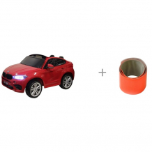 Купить электромобиль rivertoys x6m jj2168 red и slap-браслет световозвращающий blicker 