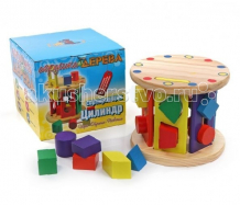 Купить деревянная игрушка мир деревянных игрушек сортировщик цилиндр д235