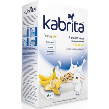 Купить каша kabrita на козьем молоке 7 злаков с бананом, с 6 мес, 180 г ( id 16050911 )