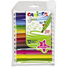 Купить набор фломастеров carioca mini, 12 цв. (включая 3 флюоресцентных) ( id 7340771 )