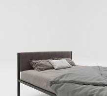 Купить подростковая кровать roomiroom полутороспальная металлическая с мягким изголовьем вивальди 200х120 