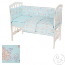 Купить leader kids комплект в кроватку мишки с друзьями 6 предметов, цвет: голубой ( id 10587080 )