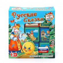 Купить развивающая игрушка новокузнецкий завод пластмасс набор русские сказки 9 кубиков 117275