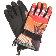 Купить перчатки сноубордические pow handicrafter glove spacecraft черный,оранжевый,красный ( id 1170956 )