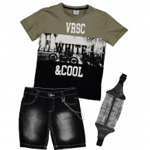 Купить verscon комплект для мальчика футболка, шорты, сумка v4792