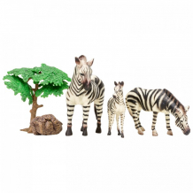 Купить masai mara набор фигурок мир диких животных семья зебр (5 предметов) mm201-009