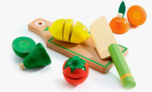 Купить деревянная игрушка djeco игровой набор для разрезания фрукты и овощи k06526