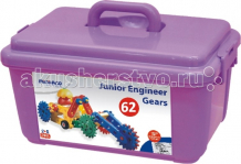 Купить конструктор miniland механический с шестеренками junior engineer gears (62 детали) в большом контейнере 95003