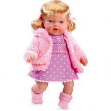 Купить кукла elegance, в вязаной курточке, розовом платье, 28 см, смеется, arias ( id 5355534 )