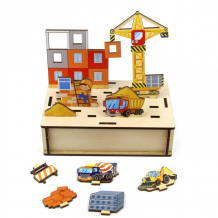Купить деревянная игрушка woodlandtoys игра настольная панорама. стройка 151104