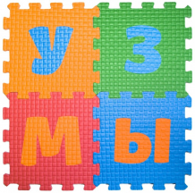 Купить игровой коврик janett мягкий детский конструктор алфавит 22x22x0.9 см 