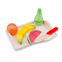 Купить деревянная игрушка new cassic toys игровой набор продуктов поднос с фруктами 10583